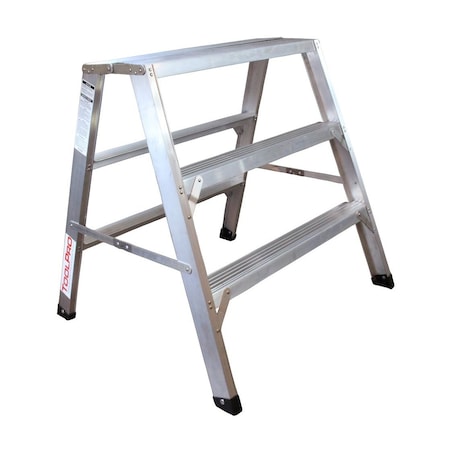 Toolpro 3 ft. Aluminum Flat-Top Sawhorse Ladder TP20323
